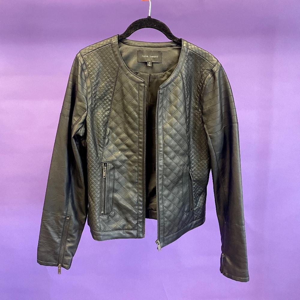 Harve Benard Faux Leather Jacket